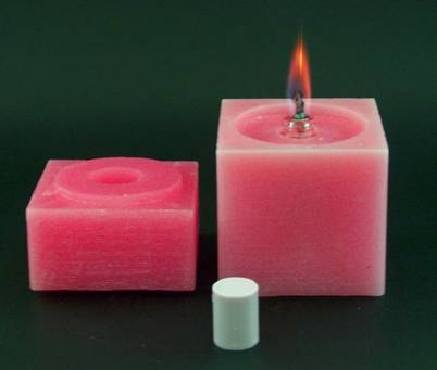 Pillar Candle Color Flame Oil Lamps
