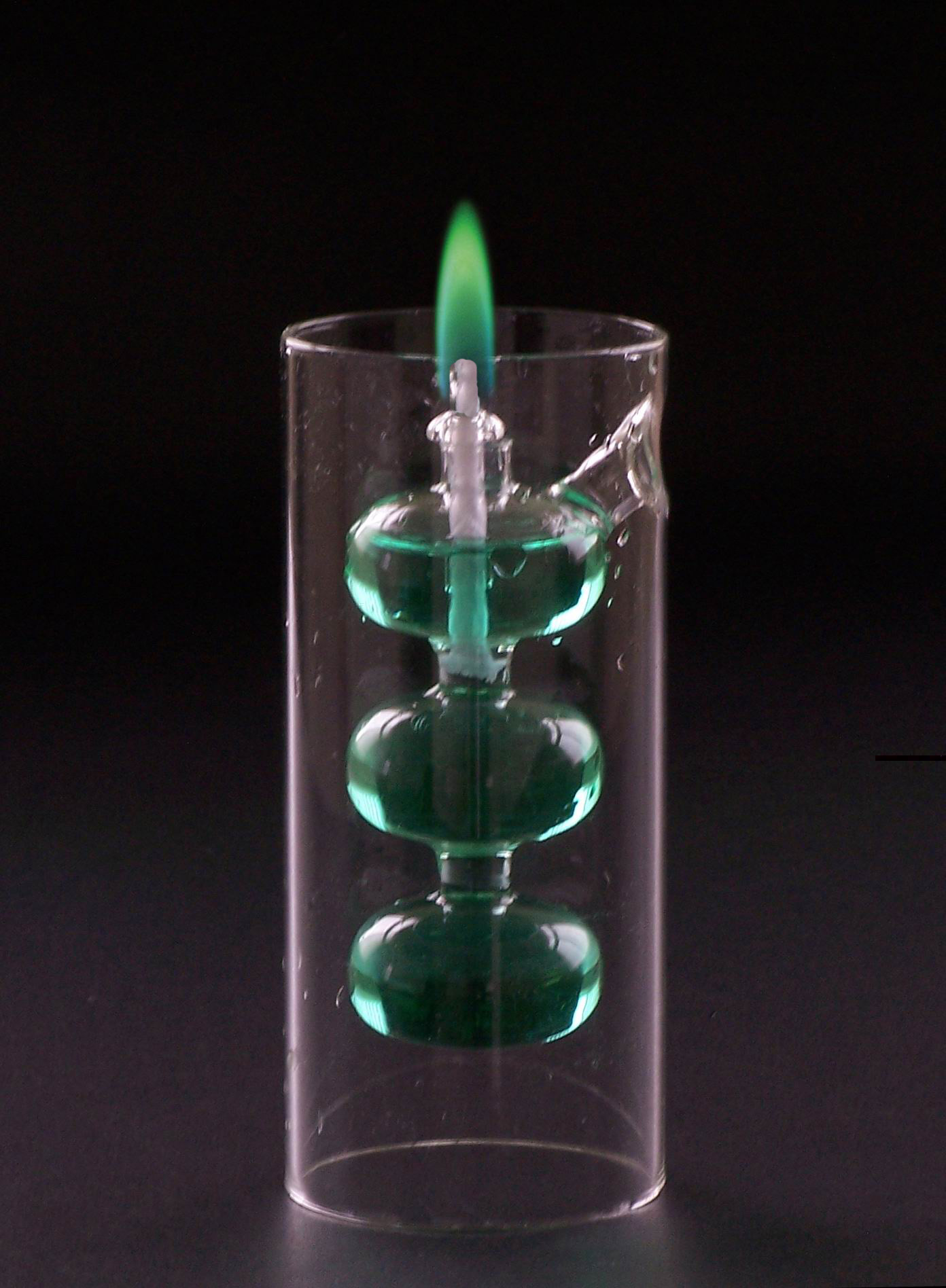 Vertical Glass Oil Lamp